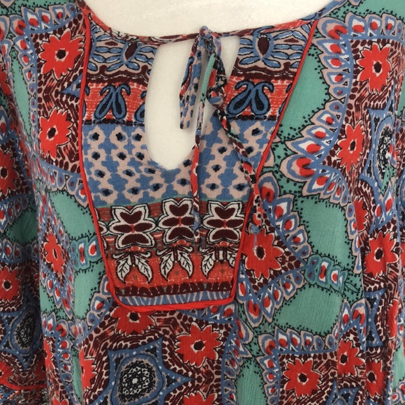 Democracy| Dress| Women’s| Size 1X|. Multicolor, green, orange, blue Bohemian - Picture 13 of 16